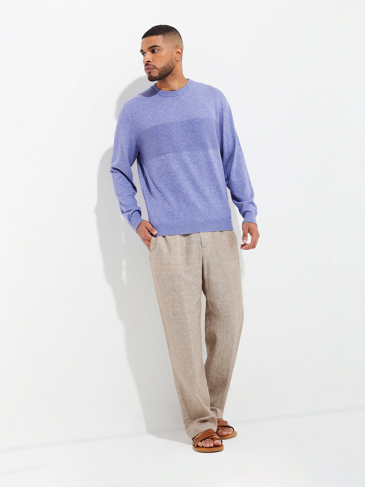 Ymelde Vest Sweater Cotton Color Blue