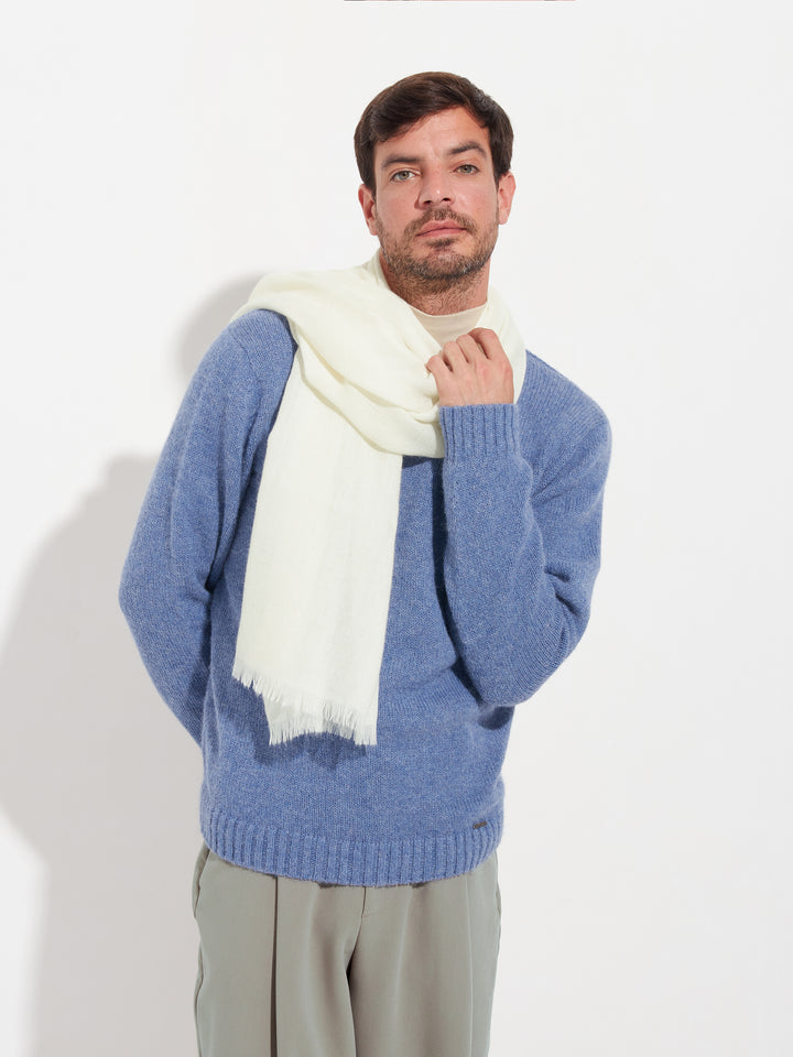 Amareto Shawl Baby Alpaca Color Ecru