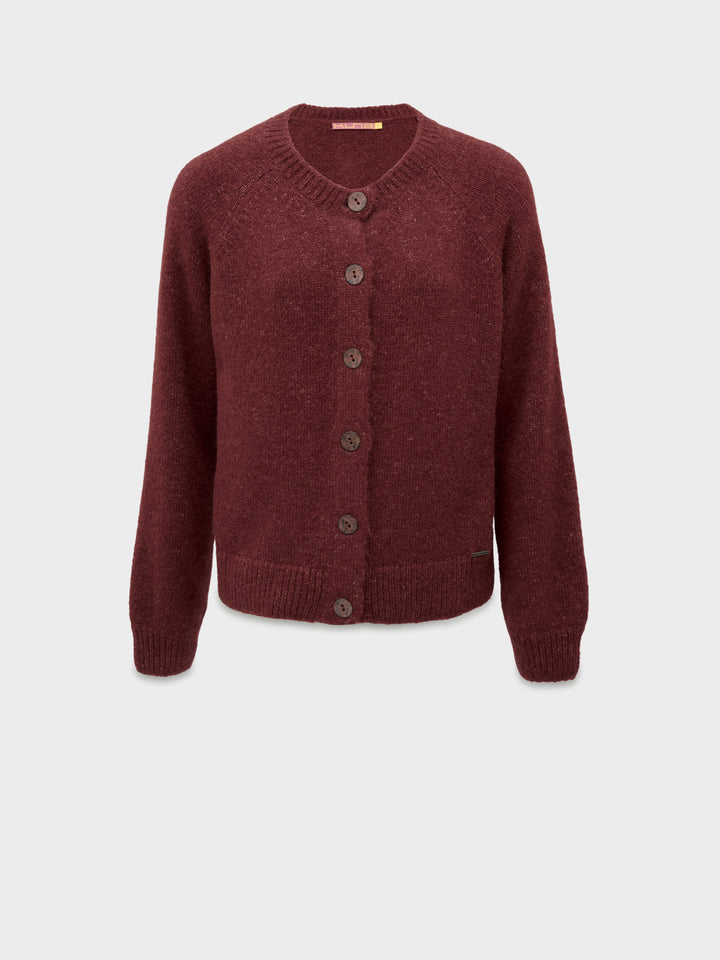 Celeste Cardigan Suri Alpaca Color Cherry