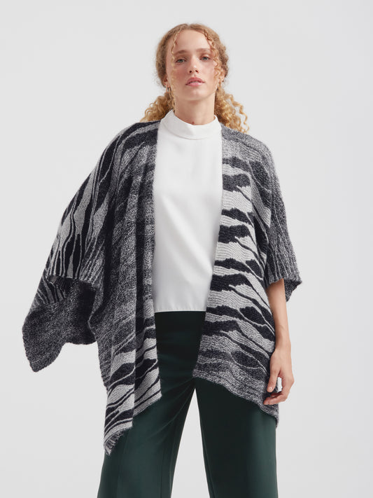 Clarissa Poncho Baby Alpaca Color Black