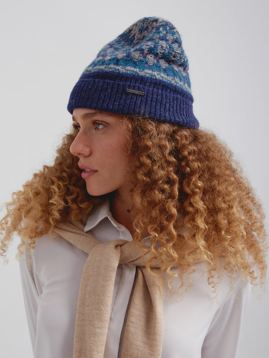Calvados Hat Baby Alpaca Color Blue