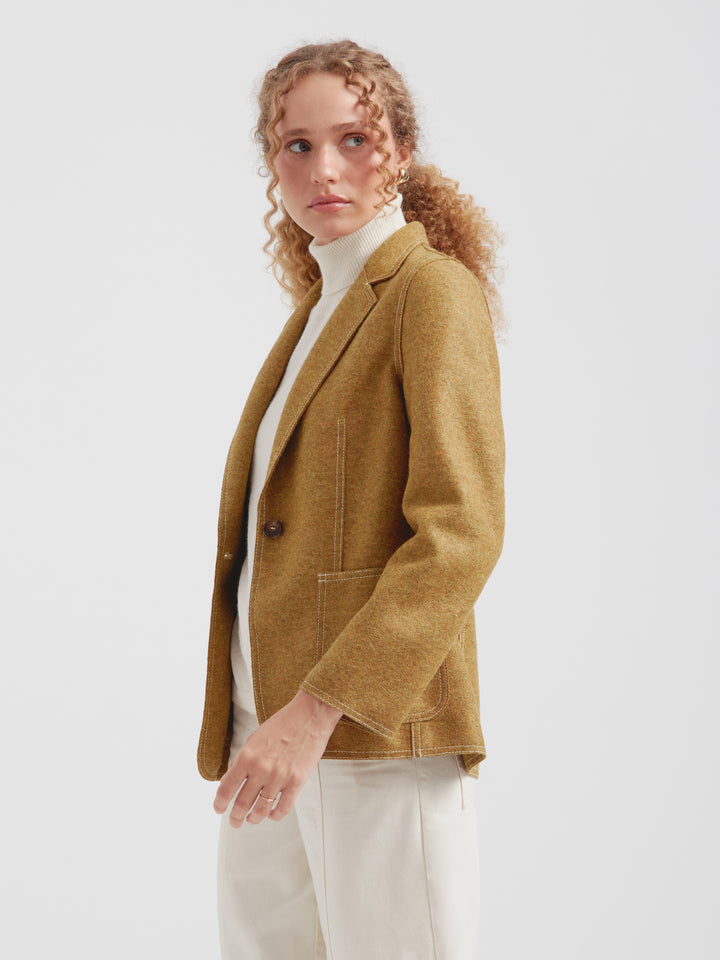 Carolina Coat Alpaca And Wool Color Yellow