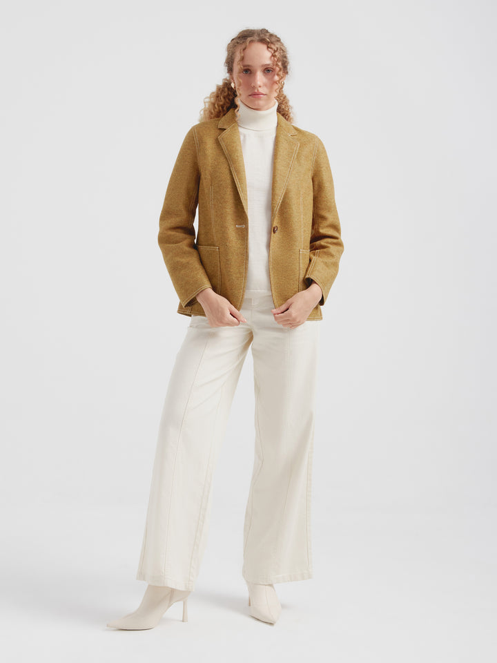 Carolina Coat Alpaca And Wool Color Yellow