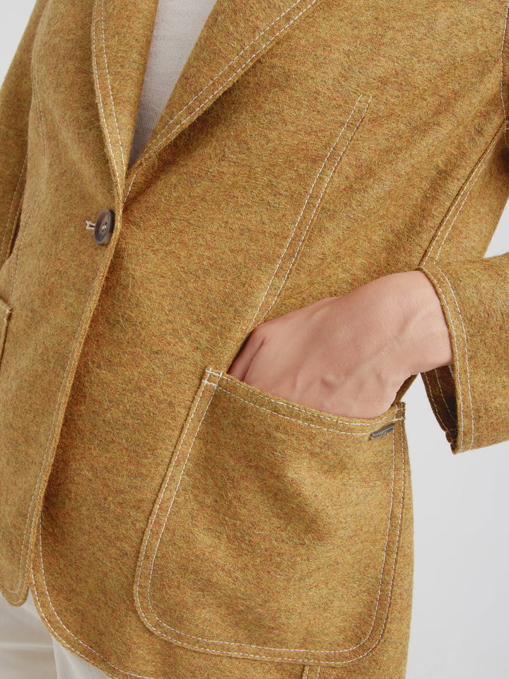 Carolina Coat Alpaca And Wool Color Yellow