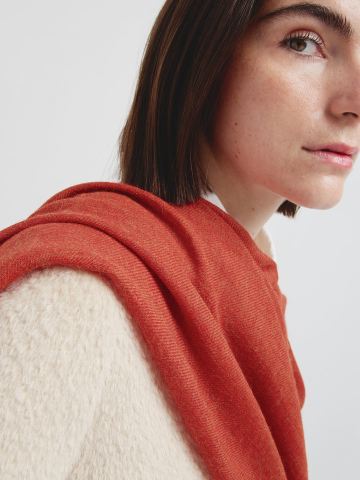 Amareto Shawl Baby Alpaca Color Orange