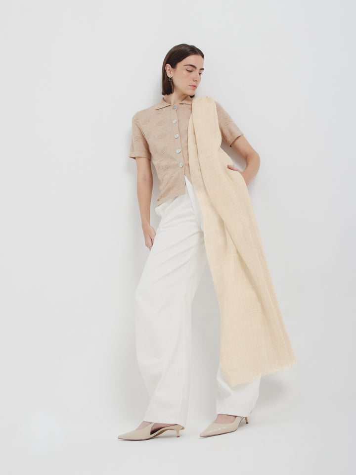 Amareto Shawl Baby Alpaca Color Beige