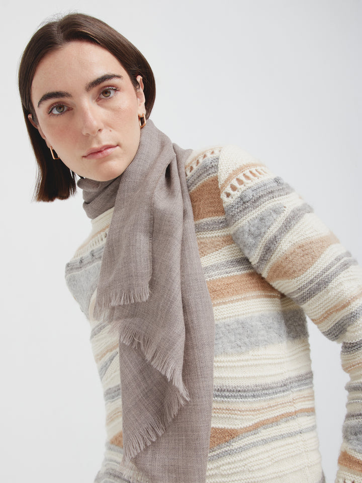 Amareto Shawl Baby Alpaca Color Grey