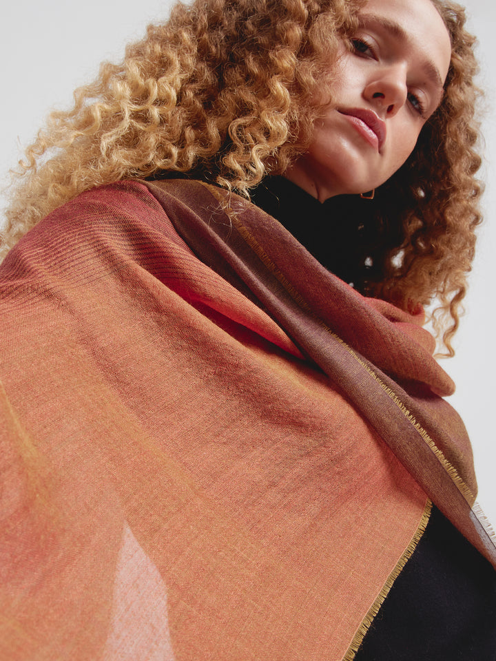 Zulma Shawl Baby Alpaca Color Orange