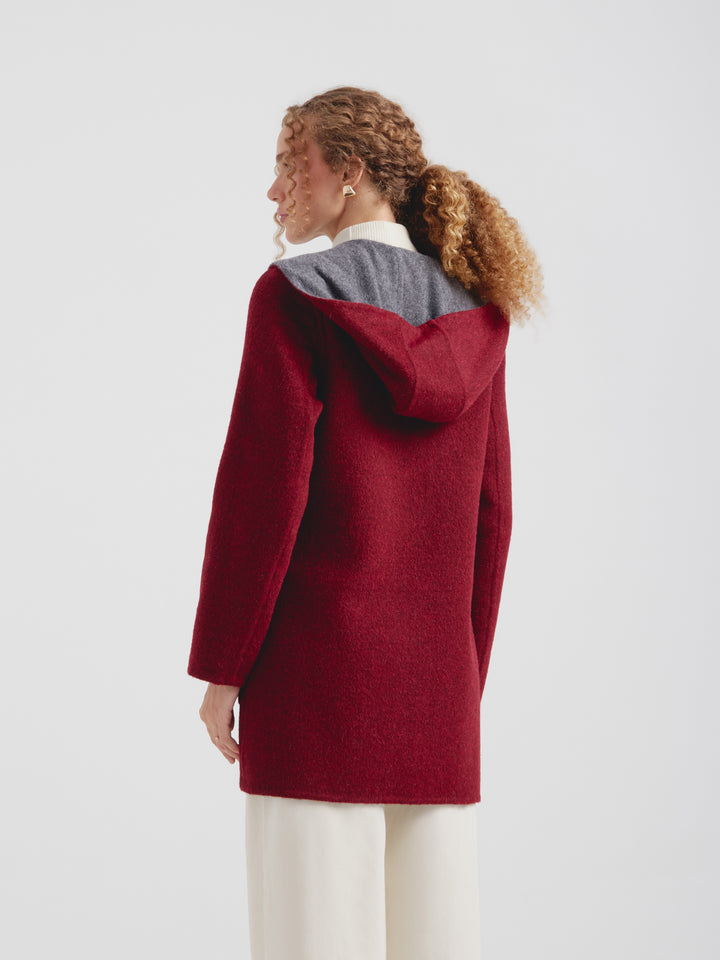 Alaia Coat Baby Alpaca Color Cherry