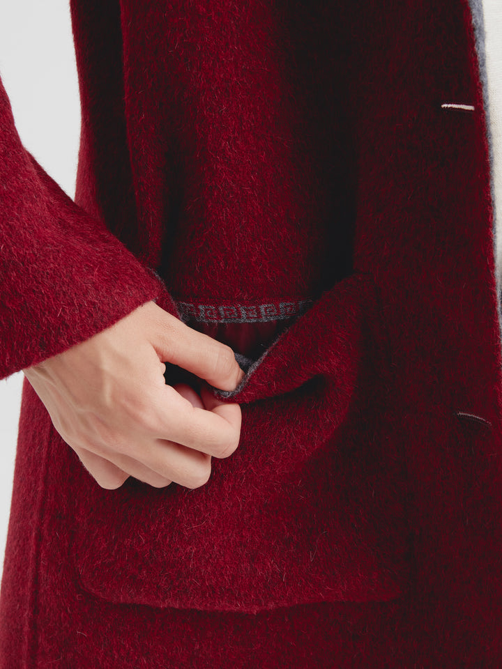Alaia Coat Baby Alpaca Color Cherry