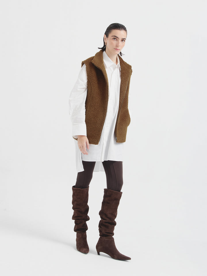 Carmen Vest Suri Alpaca Color Brown
