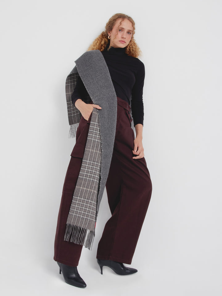 Chilian Scarf Baby Alpaca Color Grey