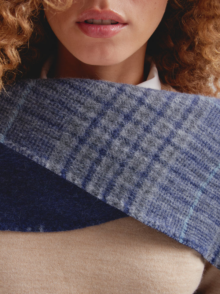 Chilian Scarf Baby Alpaca Color Blue