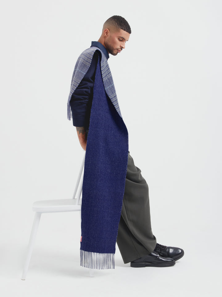 Chilian Scarf Baby Alpaca Color Blue