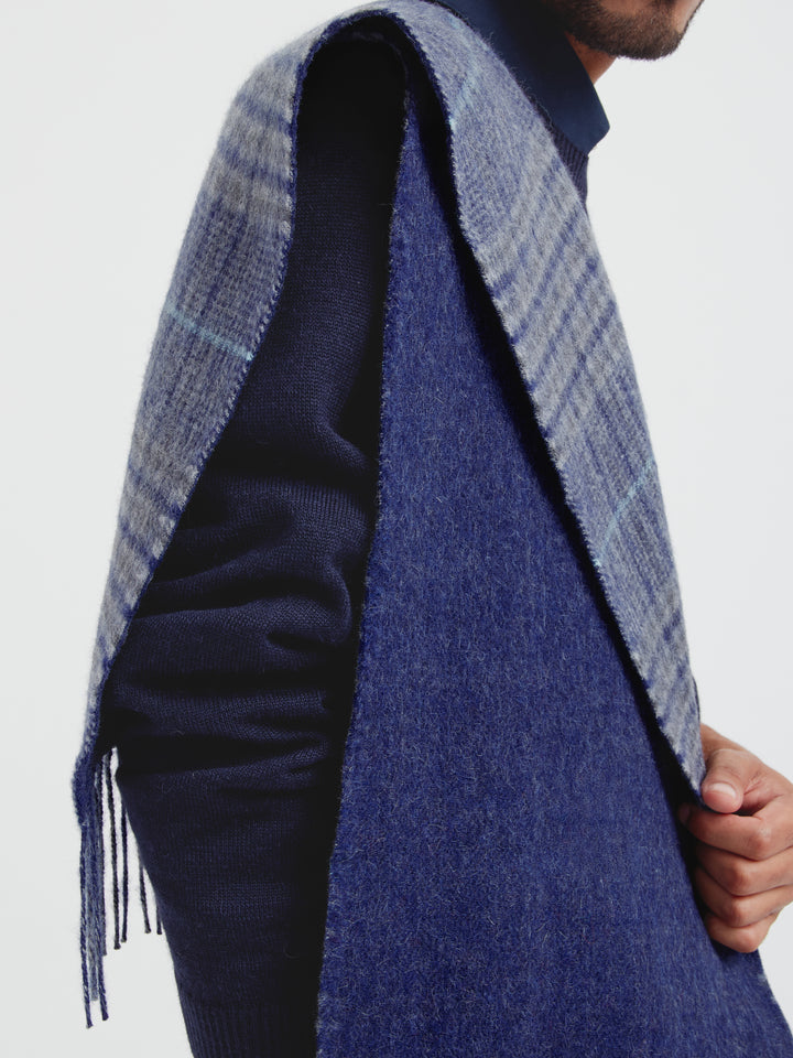 Chilian Scarf Baby Alpaca Color Blue