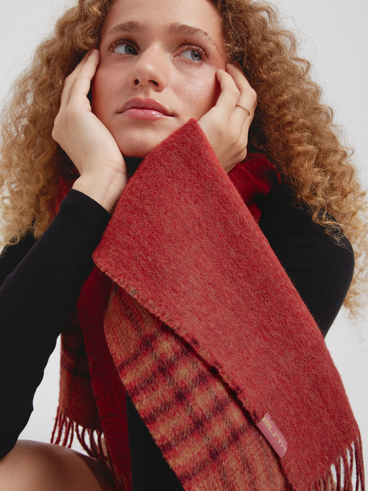 Chilian Scarf Baby Alpaca Color Orange