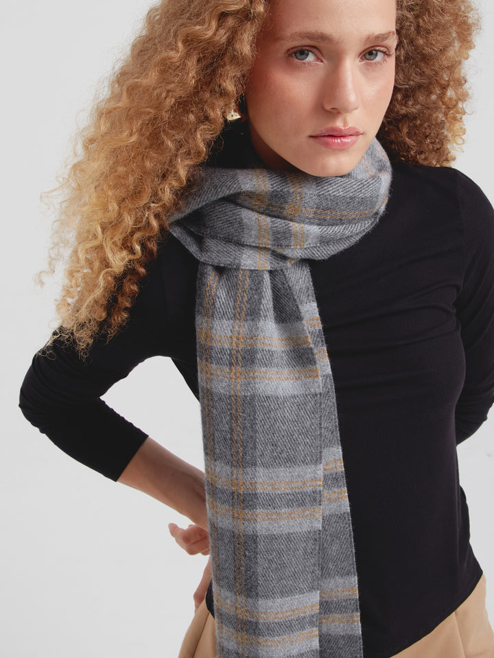 Catalan Scarf Baby Alpaca Color Grey