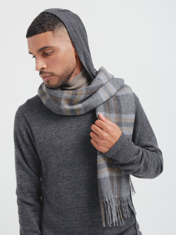 Catalan Scarf Baby Alpaca Color Grey