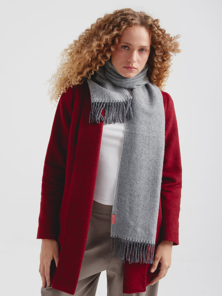 Celadon Scarf Baby Alpaca Color Grey