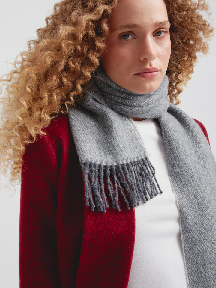 Celadon Scarf Baby Alpaca Color Grey
