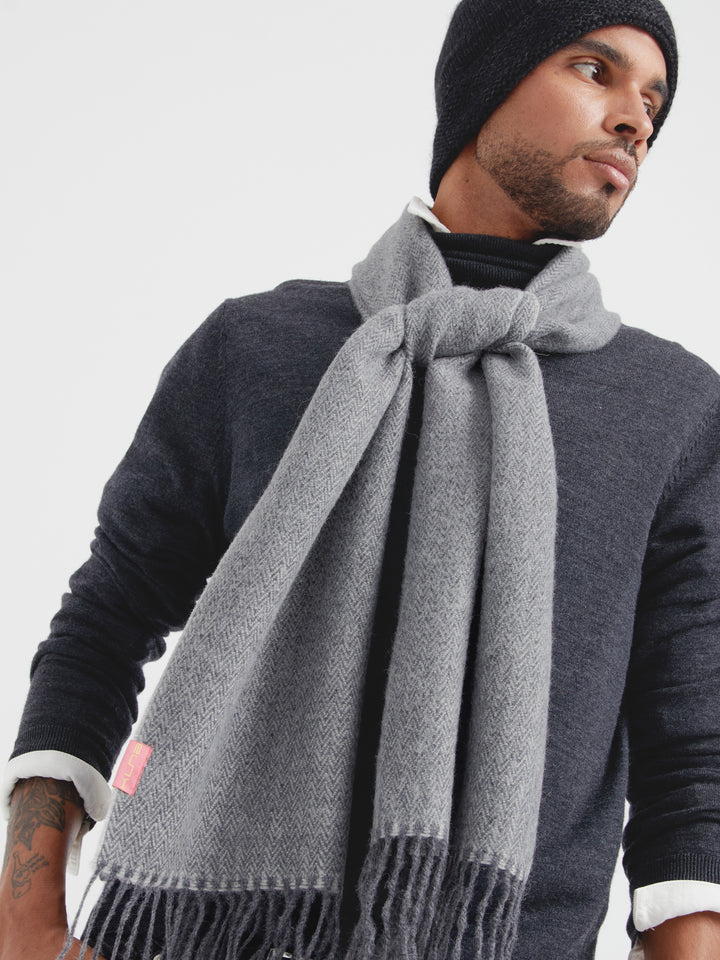 Celadon Scarf Baby Alpaca Color Grey
