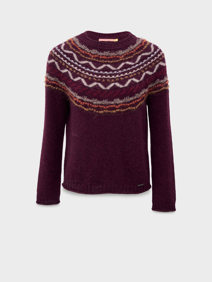 Camila Sweater Baby Alpaca Color Cherry