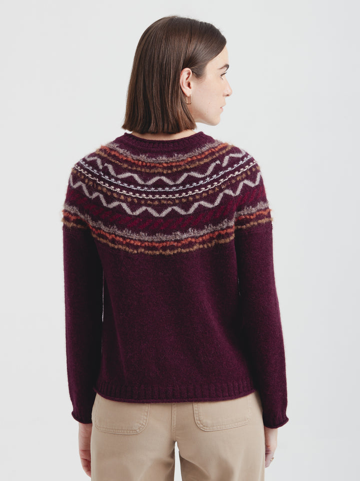 Camila Sweater Baby Alpaca Color Cherry