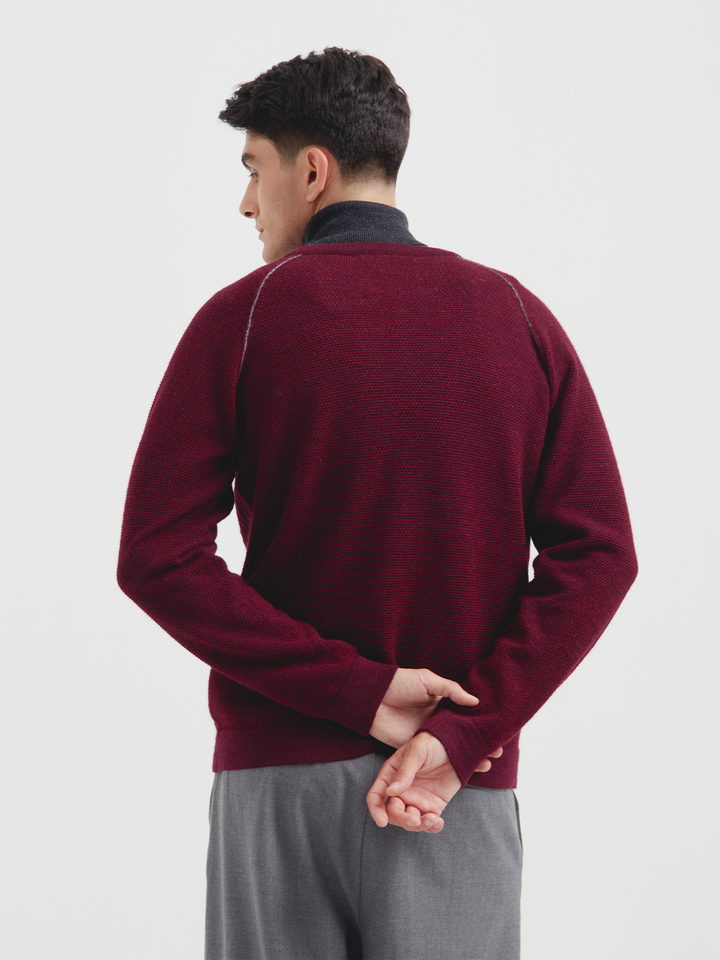 Robin Sweater Baby Alpaca Color Cherry