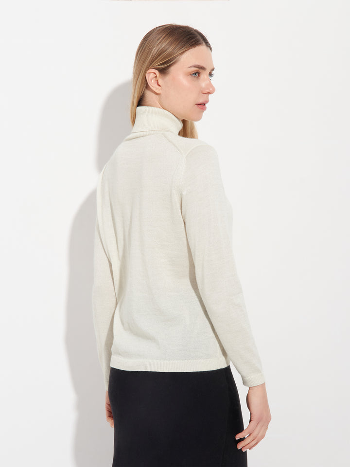 Amber Sweater Baby Alpaca Color White