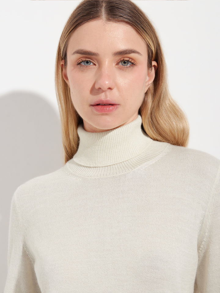 Amber Sweater Baby Alpaca Color White