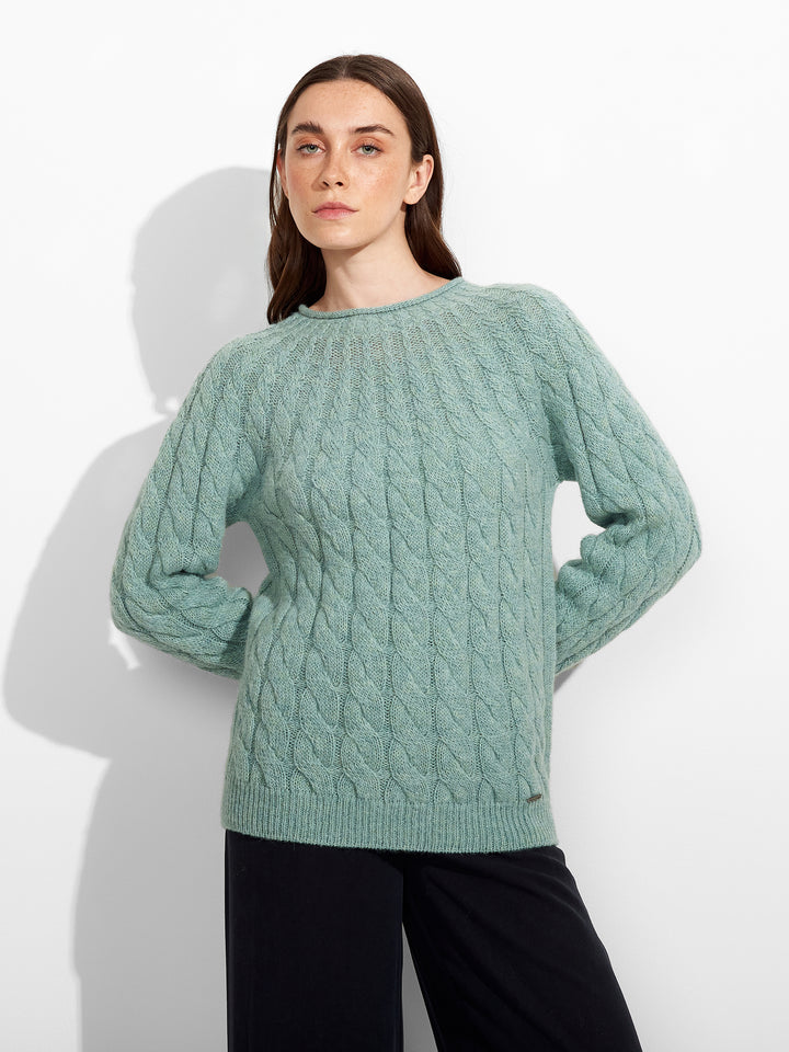 Suéter Zulema Baby Alpaca Color Azul Claro