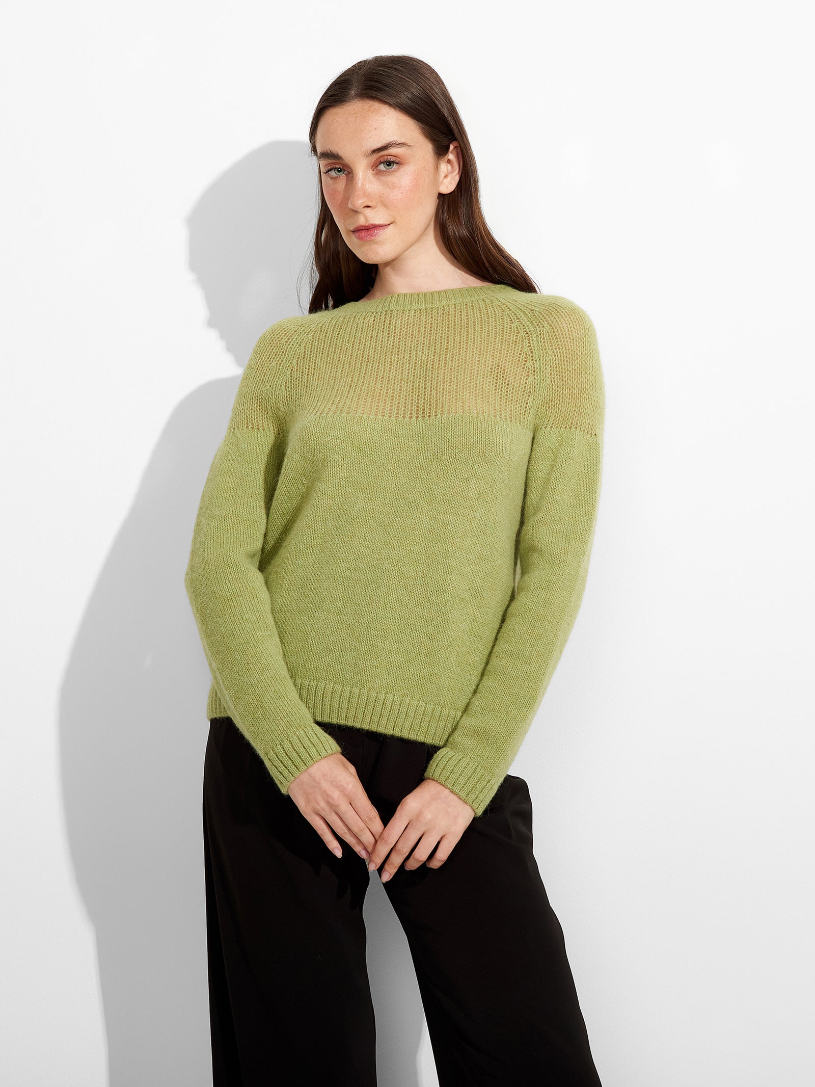 Cárdigan Zabine Baby Alpaca Color Verde