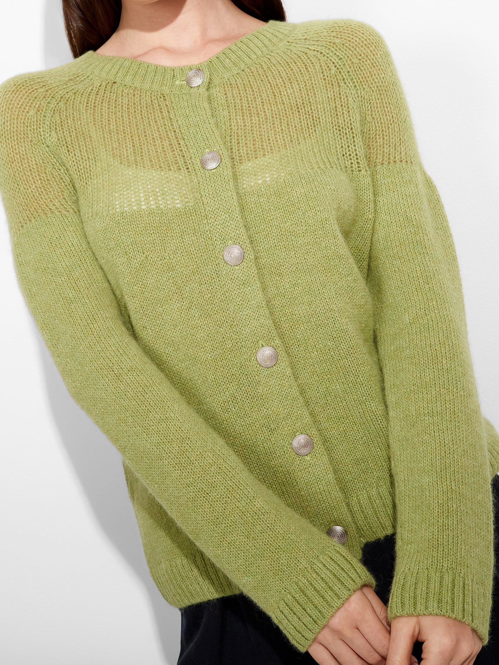Cárdigan Zabine Baby Alpaca Color Verde