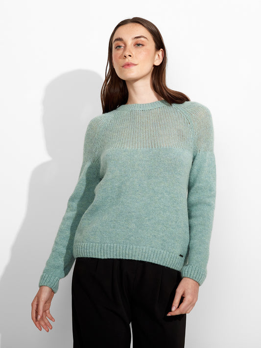 Cárdigan Zabine Baby Alpaca Color Azul Claro