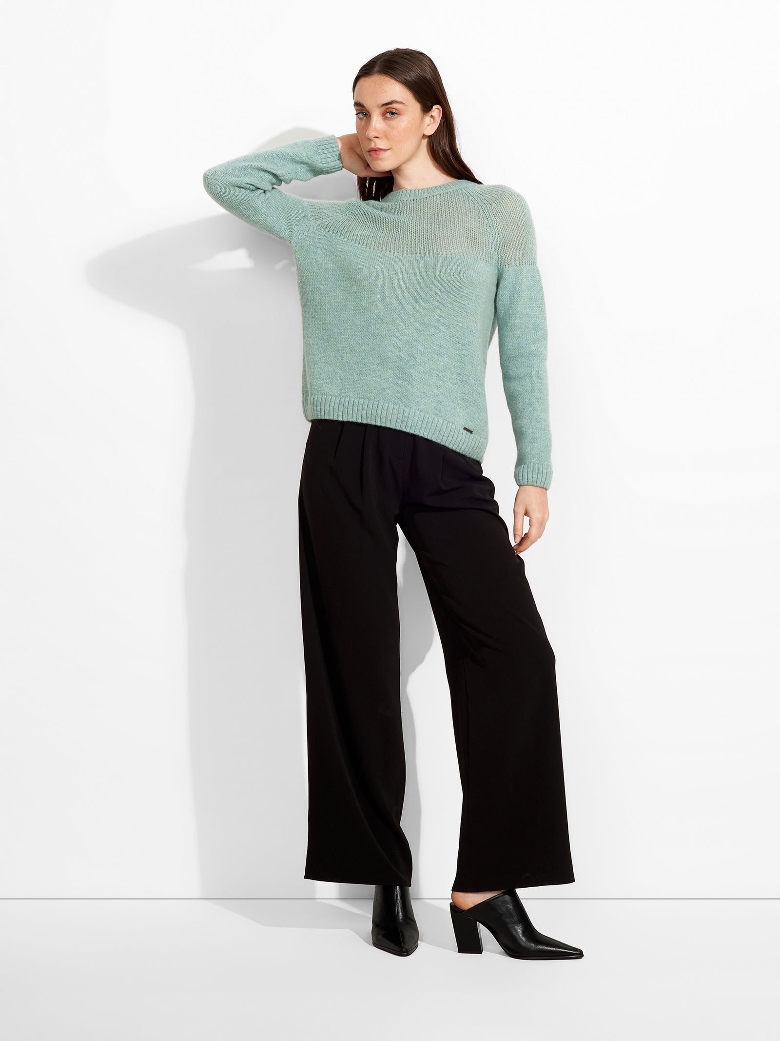 Cárdigan Zabine Baby Alpaca Color Azul Claro