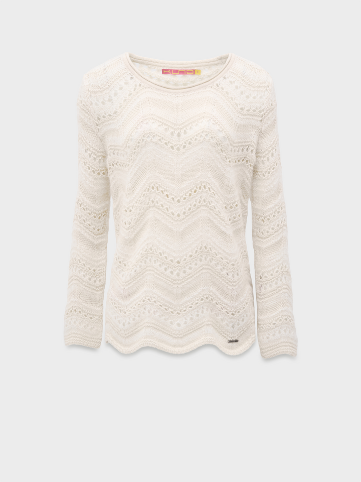 Cristal Sweater Baby Alpaca Color Ecru