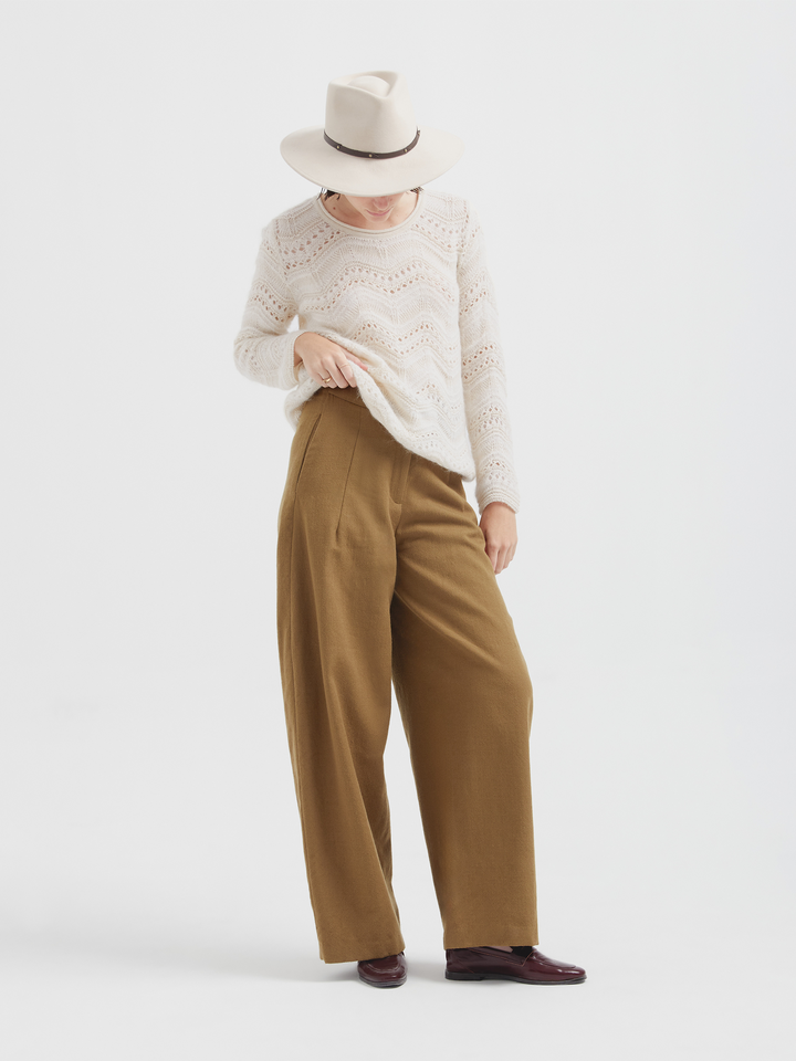 Cristal Sweater Baby Alpaca Color Ecru