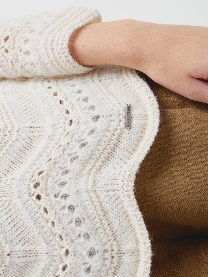 Cristal Sweater Baby Alpaca Color Ecru