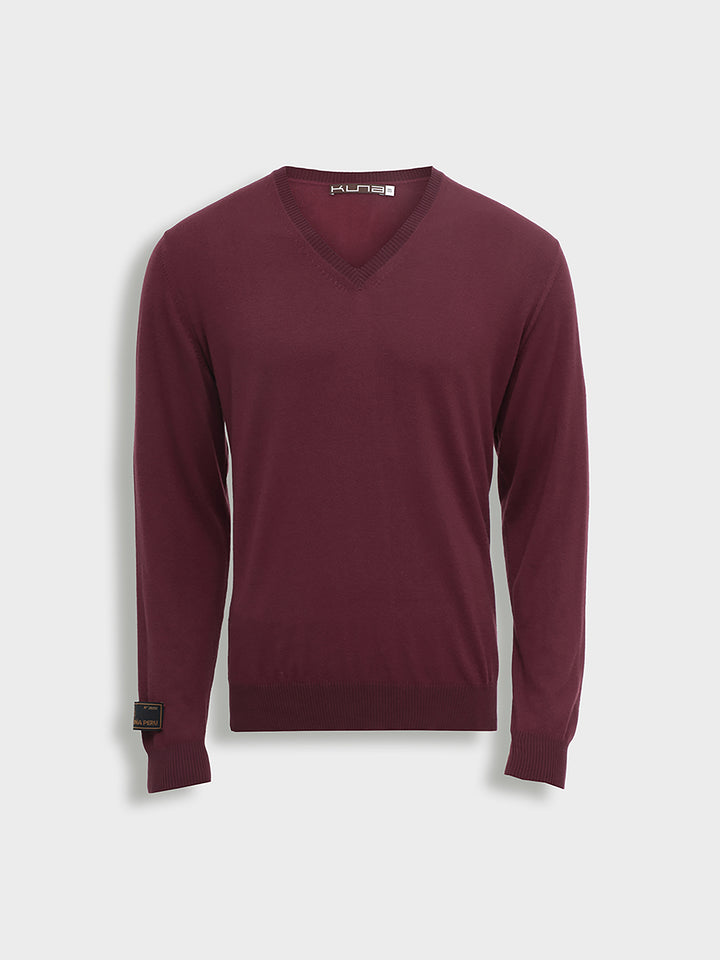 Brian Sweater Vicuña Color Burdeo