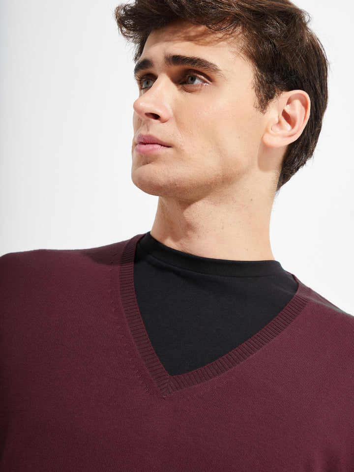 Brian Sweater Vicuña Color Burdeo