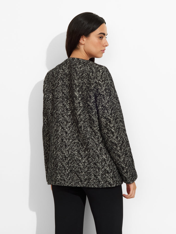 Zigzag Coat Baby Alpaca Color Black