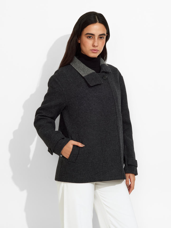 Zazie Coat Baby Alpaca Color Grey