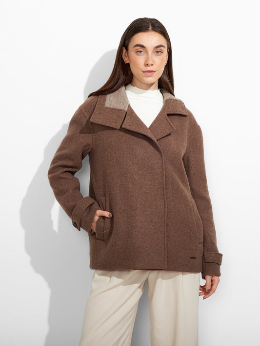 Abrigo Zazie de alpaca bebé color beige