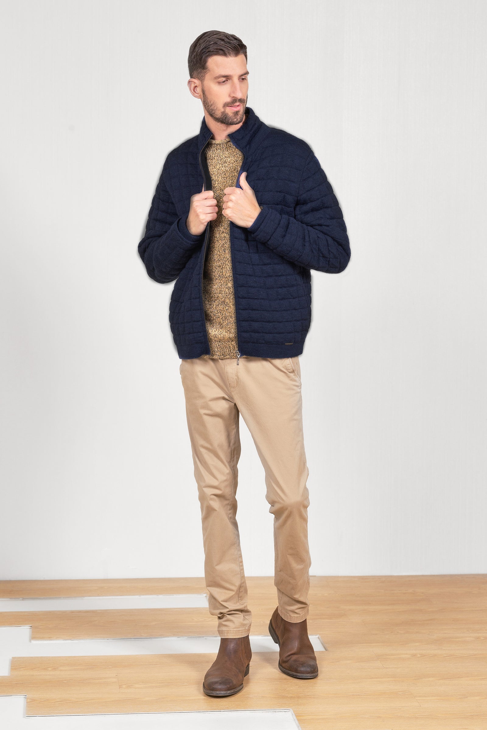 Usain Cardigan Baby Alpaca Color Blue
