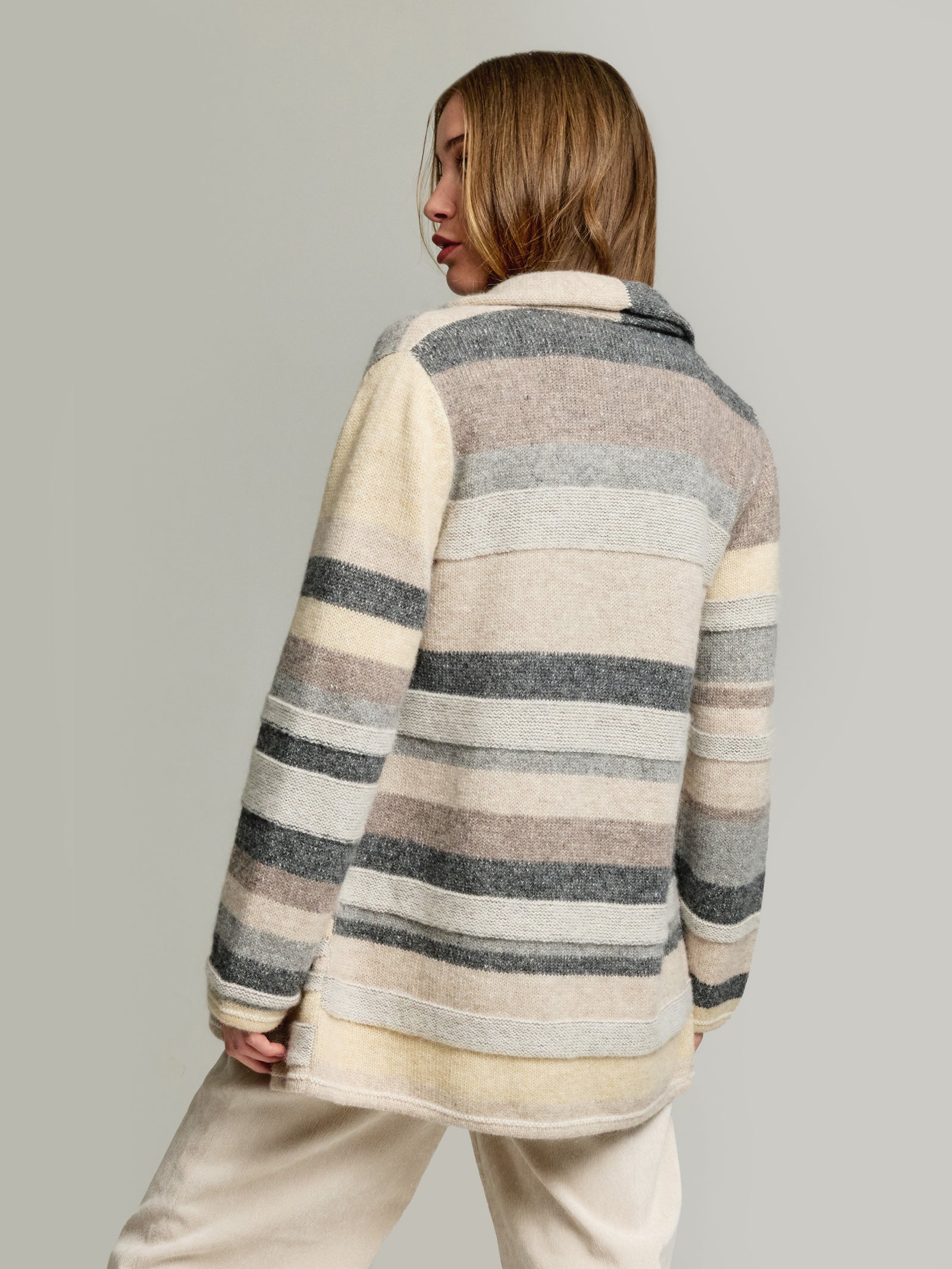 Cárdigan Yesterday Baby Alpaca Color Beige