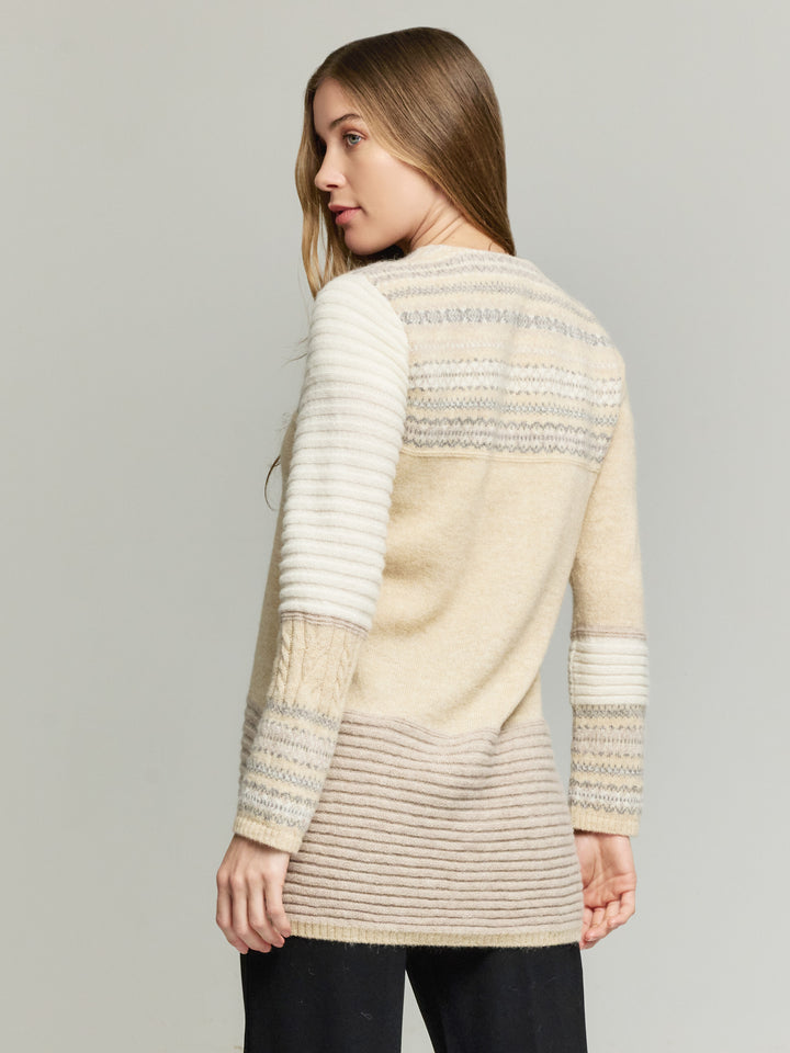 Cárdigan Ysadora Baby Alpaca Color Beige