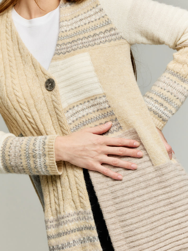 Cárdigan Ysadora Baby Alpaca Color Beige