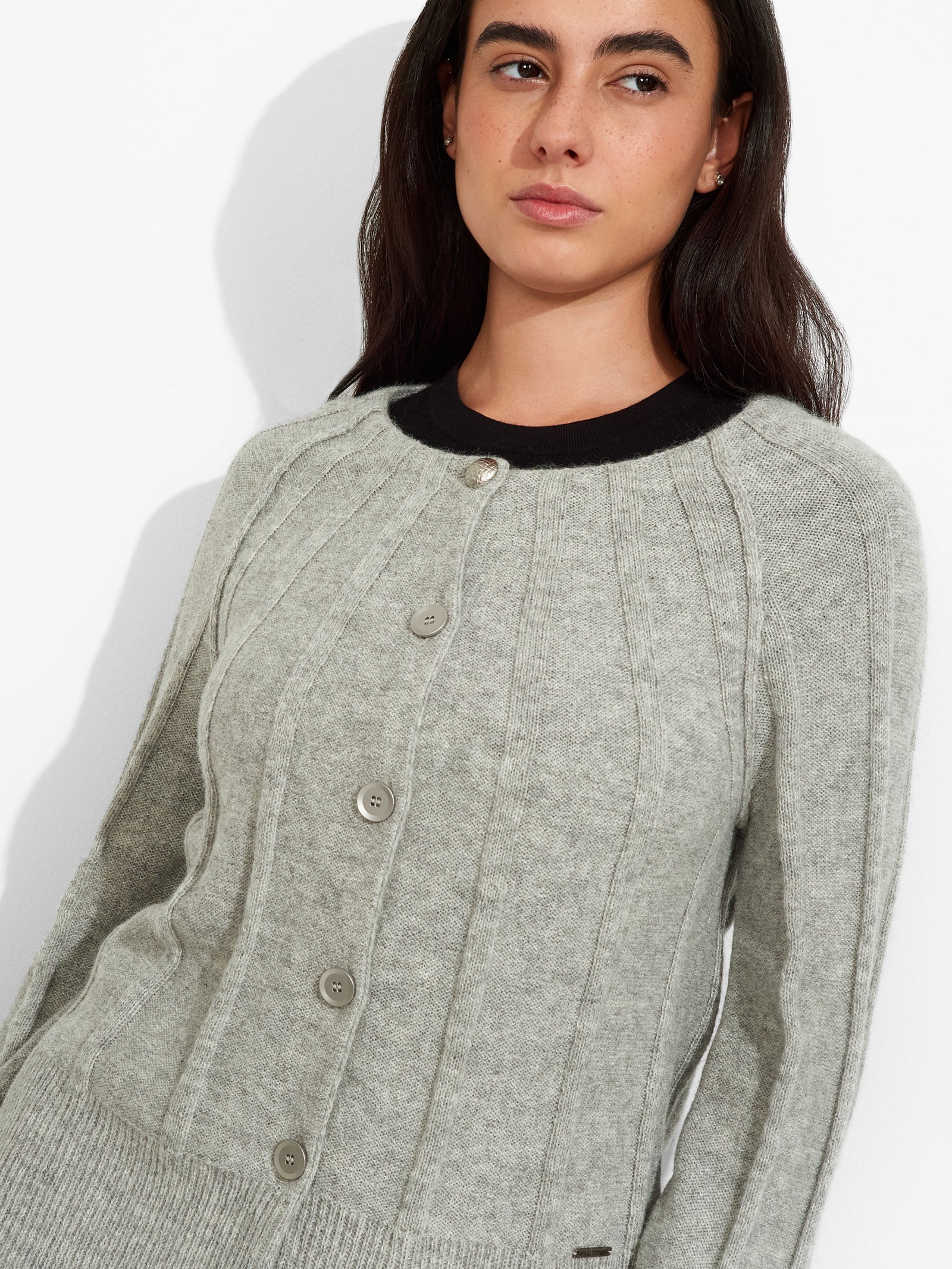 Zephir Cardigan Baby Alpaca Color Grey