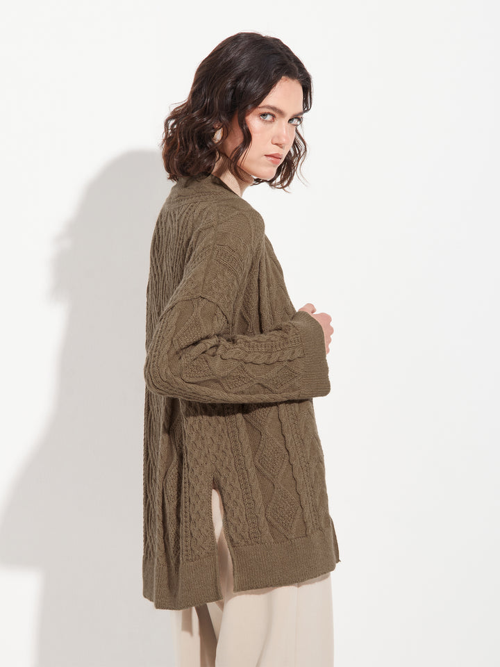 Bertha Cardigan Baby Alpaca Color Camel
