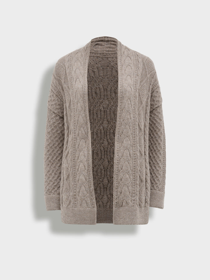 Bertha Cardigan Baby Alpaca Color Grey